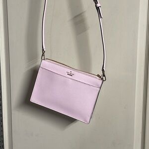 Kate Spade label pink leather cross body bag purse